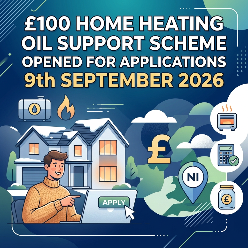 £100 HOME HEATING OIL SUPPORT SCHEME OPENED FOR APPLICATIONS; 9th SEPTEMBER 2026